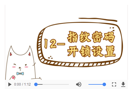 操作视频-12指纹密码开锁设置